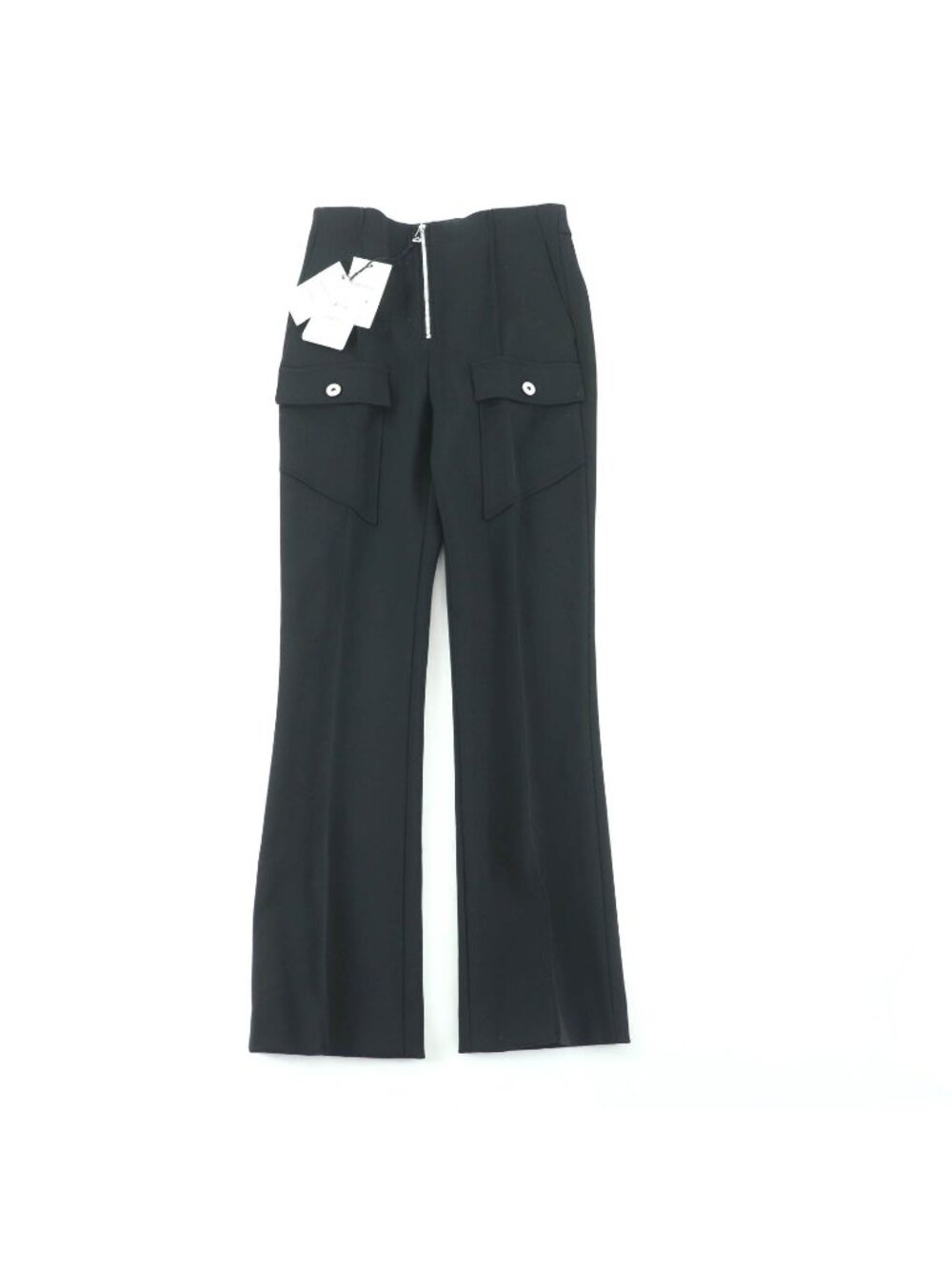 Bottega Veneta Center Crease Flare Pants Wool Black 40